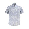 GUESS JEANS CAMICIA MANICHE CORTE UOMO AZZURRO