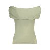GUESS JEANS T-SHIRT MANICHE CORTE DONNA VERDE