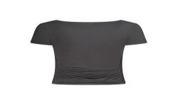 GUESS JEANS T-SHIRT MANICHE CORTE DONNA NERO