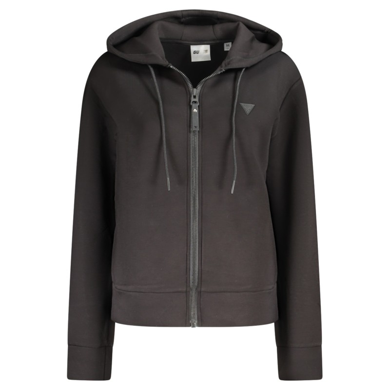 GUESS JEANS FELPA CON ZIP DONNA NERO GUESS JEANS FELPA CON ZIP DONNA NERO