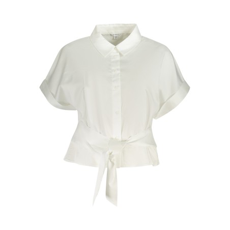 GUESS JEANS CAMICIA MANICHE CORTE DONNA BIANCO