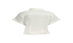 GUESS JEANS CAMICIA MANICHE CORTE DONNA BIANCO