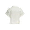 GUESS JEANS CAMICIA MANICHE CORTE DONNA BIANCO