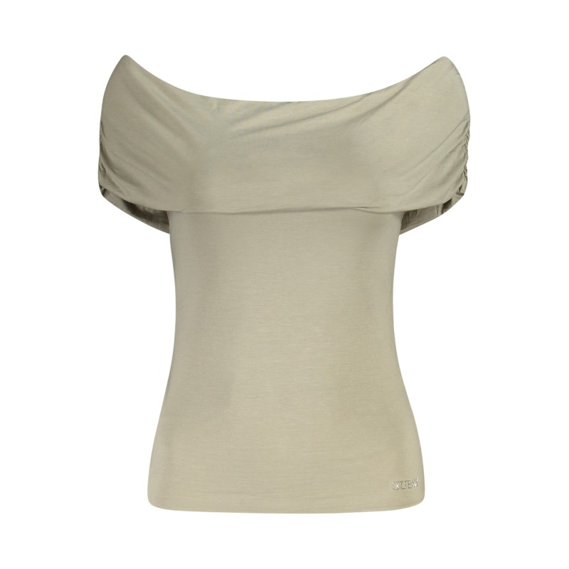 GUESS JEANS T-SHIRT MANICHE CORTE DONNA VERDE GUESS JEANS T-SHIRT MANICHE CORTE DONNA VERDE