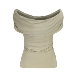 GUESS JEANS T-SHIRT MANICHE CORTE DONNA VERDE