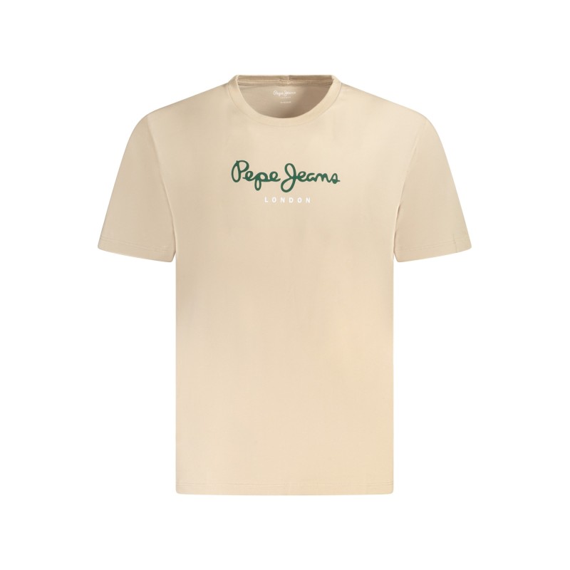 PEPE JEANS T-SHIRT MANICHE CORTE UOMO BEIGE PEPE JEANS T-SHIRT MANICHE CORTE UOMO BEIGE