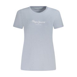 PEPE JEANS T-SHIRT MANICHE CORTE DONNA AZZURRO