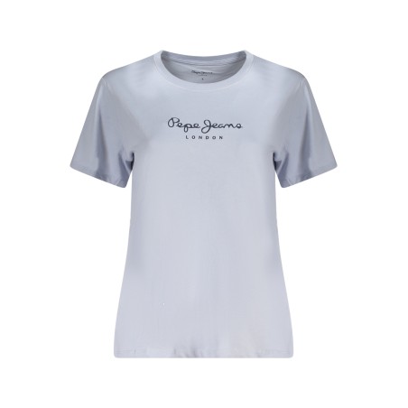 PEPE JEANS T-SHIRT MANICHE CORTE DONNA AZZURRO