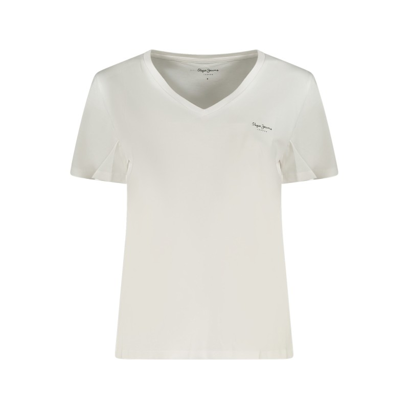 PEPE JEANS T-SHIRT MANICHE CORTE DONNA BIANCO PEPE JEANS T-SHIRT MANICHE CORTE DONNA BIANCO