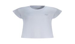PEPE JEANS T-SHIRT MANICHE CORTE DONNA AZZURRO