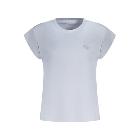 PEPE JEANS T-SHIRT MANICHE CORTE DONNA AZZURRO