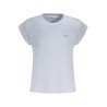 PEPE JEANS T-SHIRT MANICHE CORTE DONNA AZZURRO