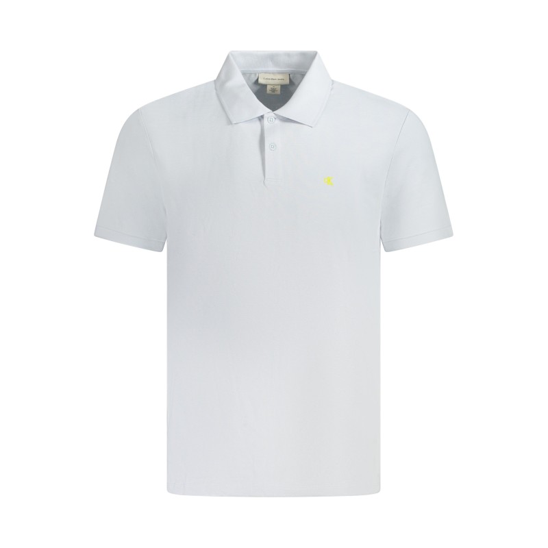 CALVIN KLEIN POLO MANICHE CORTE UOMO AZZURRO