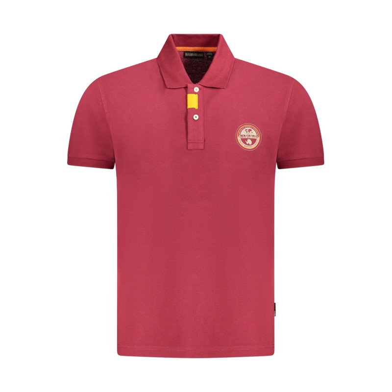 NAPAPIJRI POLO MANICHE CORTE UOMO ROSSO