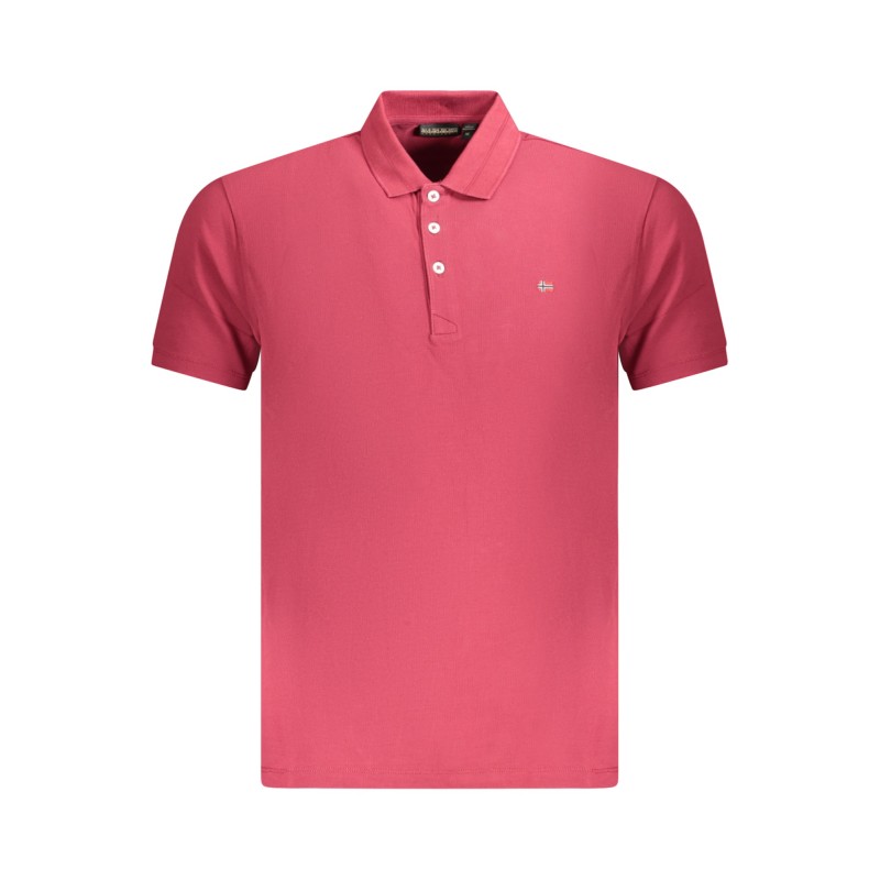 NAPAPIJRI POLO MANICHE CORTE UOMO ROSSO
