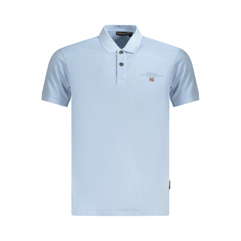 NAPAPIJRI POLO MANICHE CORTE UOMO AZZURRO