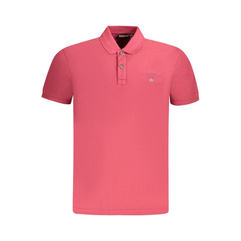 NAPAPIJRI POLO MANICHE CORTE UOMO ROSSO