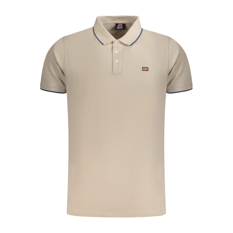 NORWAY 1963 POLO MANICHE CORTE UOMO BEIGE
