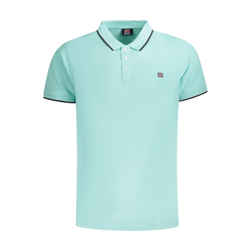 NORWAY 1963 POLO MANICHE CORTE UOMO AZZURRO