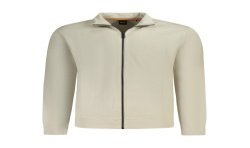 BOSS FELPA CON ZIP UOMO BEIGE