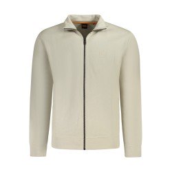 BOSS FELPA CON ZIP UOMO BEIGE
