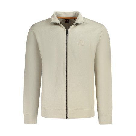 BOSS FELPA CON ZIP UOMO BEIGE