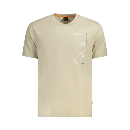BOSS T-SHIRT MANICHE CORTE UOMO BEIGE