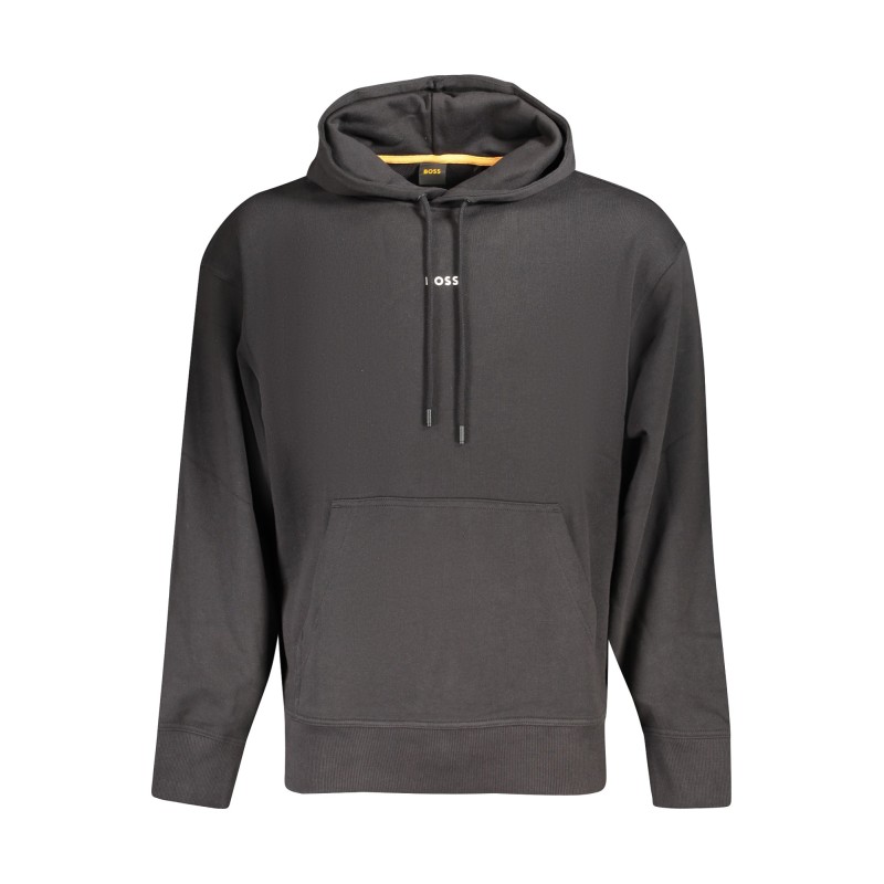 BOSS FELPA SENZA ZIP UOMO NERO BOSS FELPA SENZA ZIP UOMO NERO