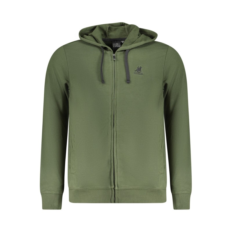 U.S. GRAND POLO FELPA CON ZIP UOMO VERDE U.S. GRAND POLO FELPA CON ZIP UOMO VERDE