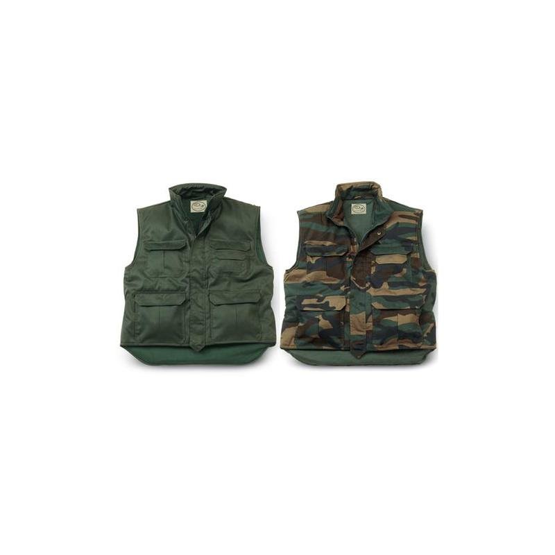 gilet in cotone imbottito con carniere gilet in cotone imbottito con carniere