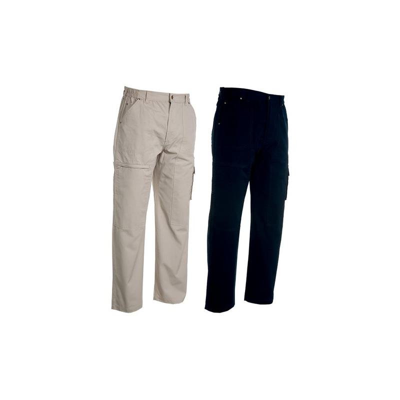 pantalone fleccer multitasche in 100% cotone canvas pantalone fleccer multitasche in 100% cotone canvas