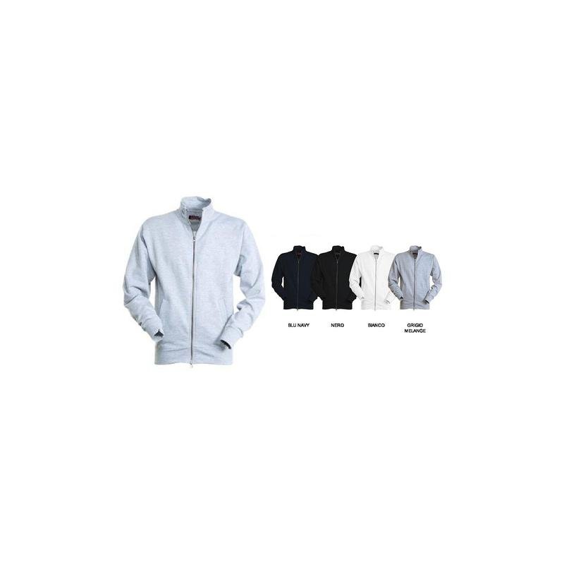felpa panama full-zip in misto cotone felpa panama full-zip in misto cotone