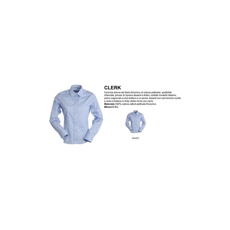 camicia clerk donna dal titolo finissimo di cotone pettinato camicia clerk donna dal titolo finissimo di cotone pettinato