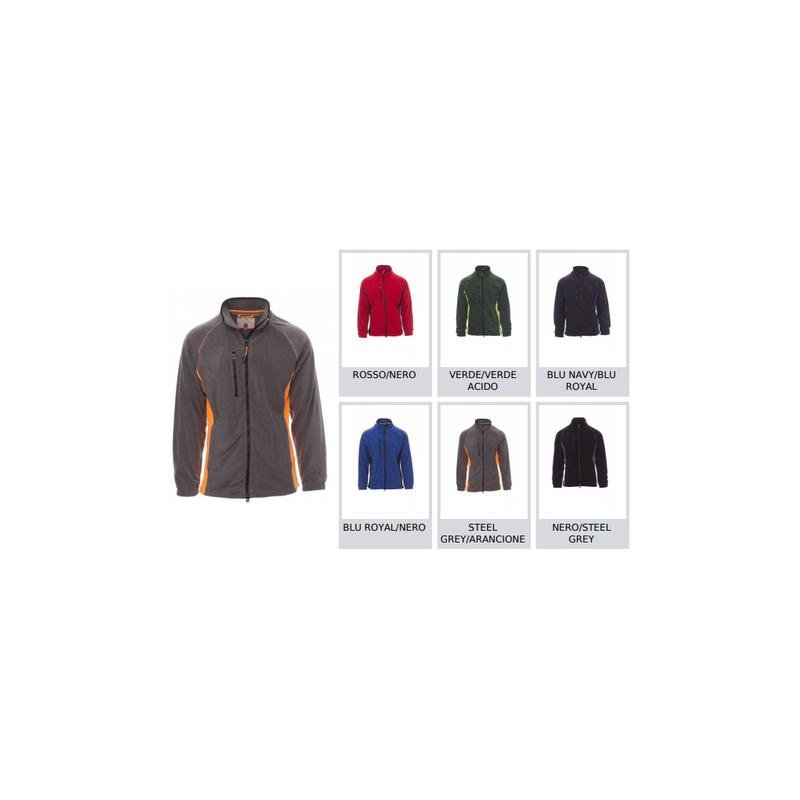 micropile aspen plus bicolore uomo, zip intera 8mm in plastica nera micropile aspen plus bicolore uomo, zip intera 8mm in plastica nera