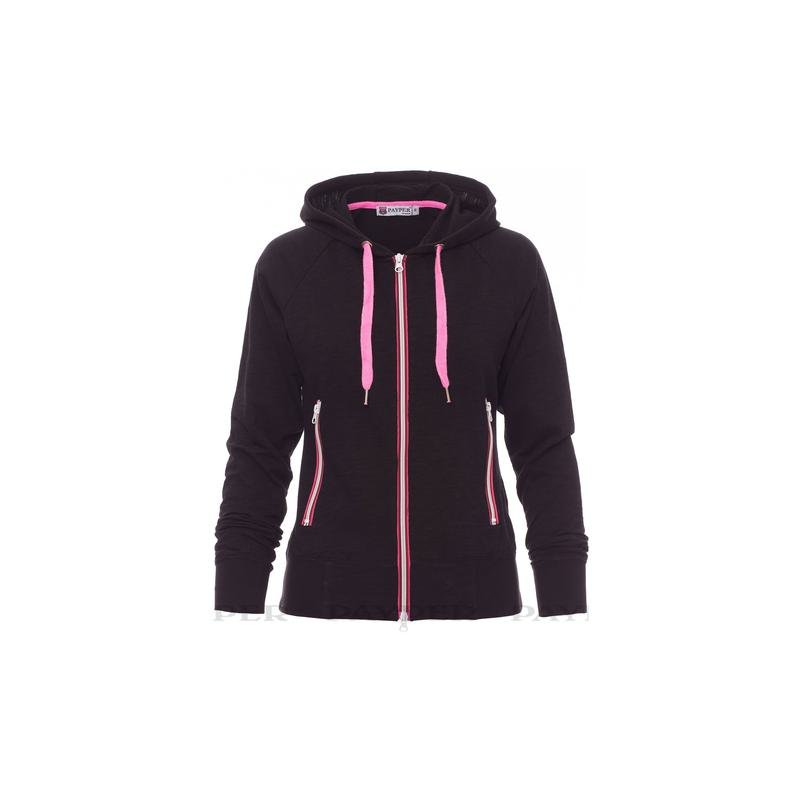felpa freestyle lady sfiancata da donna, zip intera in nylon a contrasto felpa freestyle lady sfiancata da donna, zip intera in nylon a contrasto