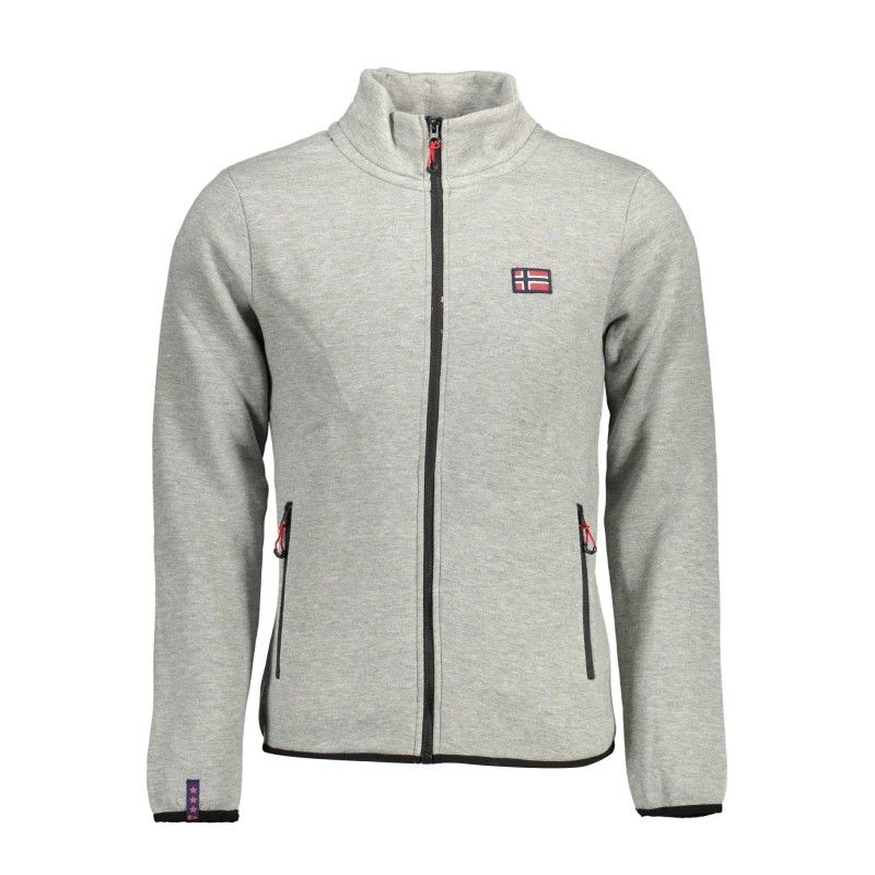 NORWAY 1963 FELPA CON ZIP UOMO GRIGIO NORWAY 1963 FELPA CON ZIP UOMO GRIGIO