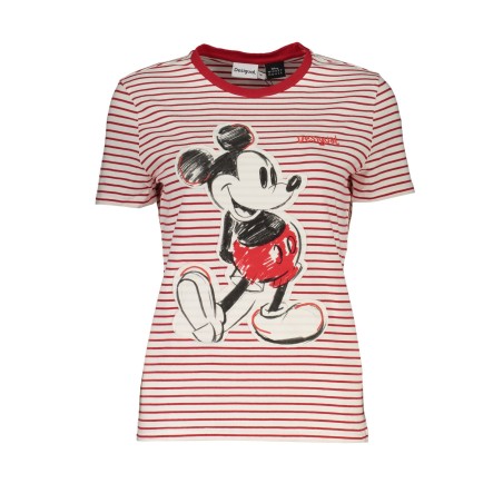 DESIGUAL T-SHIRT MANICHE CORTE DONNA ROSSO