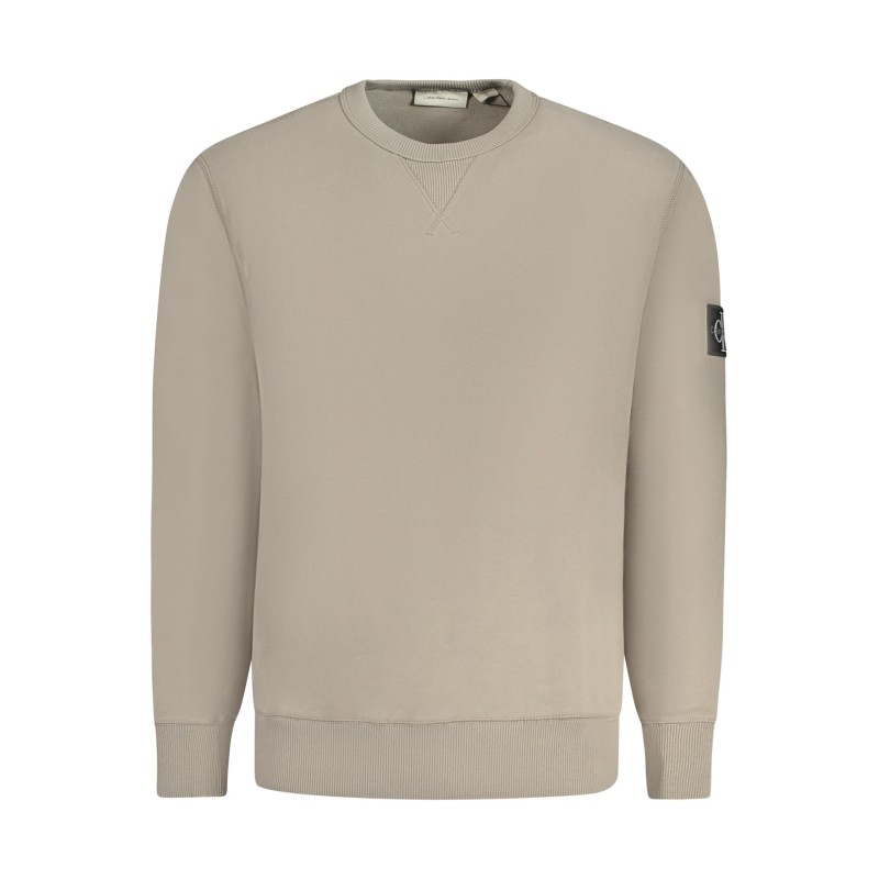 CALVIN KLEIN FELPA SENZA ZIP UOMO BEIGE CALVIN KLEIN FELPA SENZA ZIP UOMO BEIGE