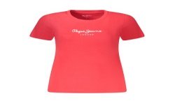 PEPE JEANS T-SHIRT MANICHE CORTE DONNA ROSSO