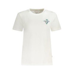 GUESS JEANS T-SHIRT MANICHE CORTE DONNA BIANCO