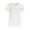 GUESS JEANS T-SHIRT MANICHE CORTE DONNA BIANCO