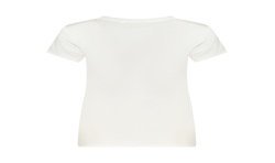 GUESS JEANS T-SHIRT MANICHE CORTE DONNA BIANCO