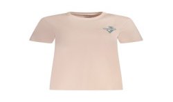 GUESS JEANS T-SHIRT MANICHE CORTE DONNA ROSA