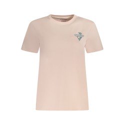 GUESS JEANS T-SHIRT MANICHE CORTE DONNA ROSA