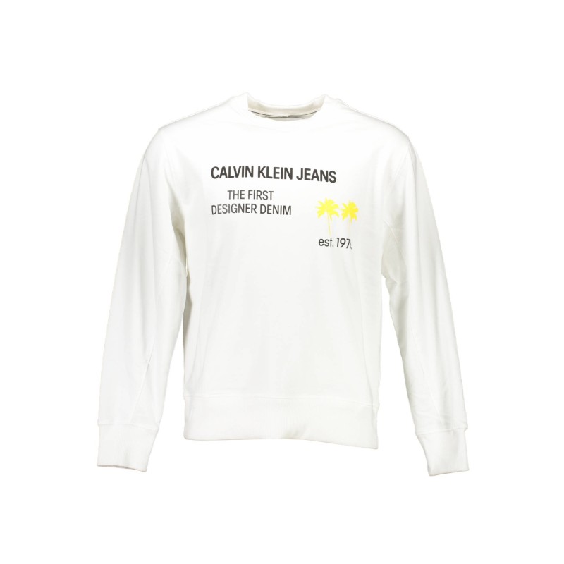 CALVIN KLEIN FELPA SENZA ZIP UOMO BIANCO CALVIN KLEIN FELPA SENZA ZIP UOMO BIANCO