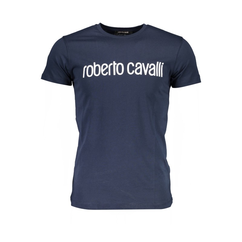 ROBERTO CAVALLI T-SHIRT MANICHE CORTE UOMO BLU ROBERTO CAVALLI T-SHIRT MANICHE CORTE UOMO BLU