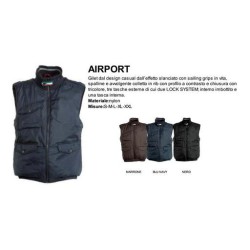 Gilet AIRPORT in Nylon imbottito con chiusura a tricolore