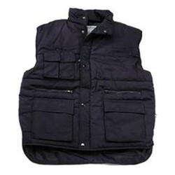 Gilet multitasche in cotone imbottito pesante e traspirante