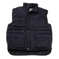 Gilet multitasche in cotone imbottito pesante e traspirante