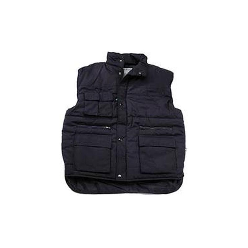 Gilet multitasche in cotone imbottito pesante e traspirante